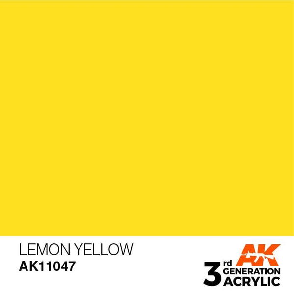 AK Interactive 3rd Lemon Yellow 17ml - Hobby Heaven