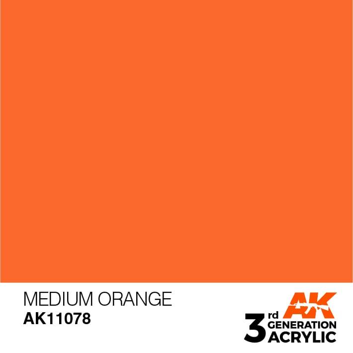 AK Interactive 3rd Gen Medium Orange 17ml - Hobby Heaven