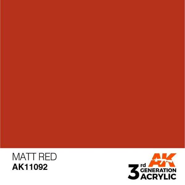 AK Interactive 3rd Gen Matt Red 17ml - Hobby Heaven