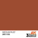 AK Interactive 3rd Gen Medium Rust 17ml - Hobby Heaven