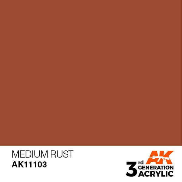 AK Interactive 3rd Gen Medium Rust 17ml - Hobby Heaven