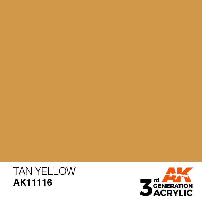 AK Interactive 3rd Gen Tan Yellow 17ml - Hobby Heaven