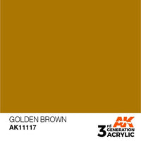 AK Interactive 3rd Gen Golden Brown 17ml - Hobby Heaven
