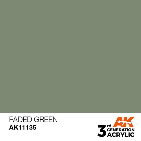 AK Interactive 3rd Gen Faded Green 17ml - Hobby Heaven