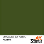AK Interactive 3rd Gen Medium Olive Green 17ml - Hobby Heaven