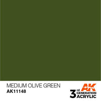 AK Interactive 3rd Gen Medium Olive Green 17ml - Hobby Heaven
