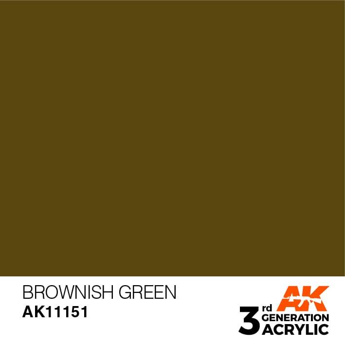 AK Interactive 3rd Gen Brownish Green 17ml - Hobby Heaven