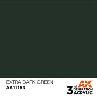 AK Interactive 3rd Gen Extra Dark Green 17ml - Hobby Heaven