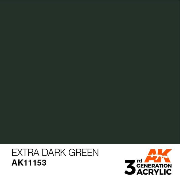 AK Interactive 3rd Gen Extra Dark Green 17ml - Hobby Heaven