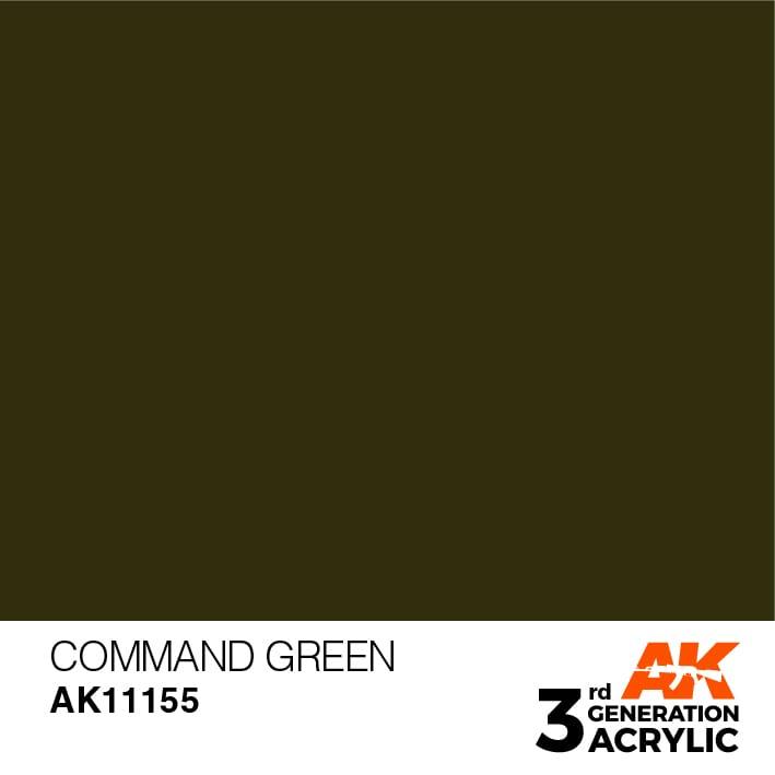 AK Interactive 3rd Gen Command Green 17ml - Hobby Heaven