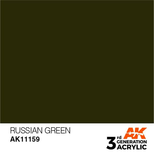 AK Interactive 3rd Gen Russian Green 17ml - Hobby Heaven