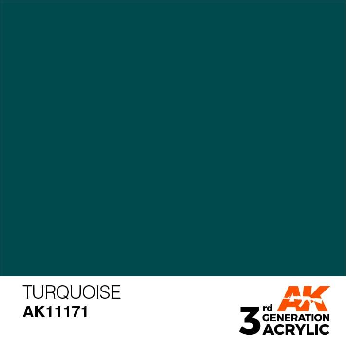 AK Interactive 3rd Gen Turquoise 17ml - Hobby Heaven