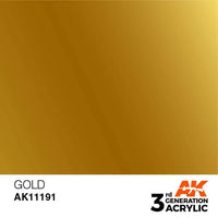 AK Interactive 3rd Gen Gold 17ml - Hobby Heaven