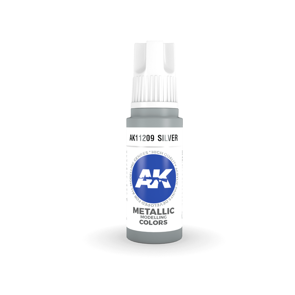 AK Interactive 3rd Gen Silver 17ml - Hobby Heaven