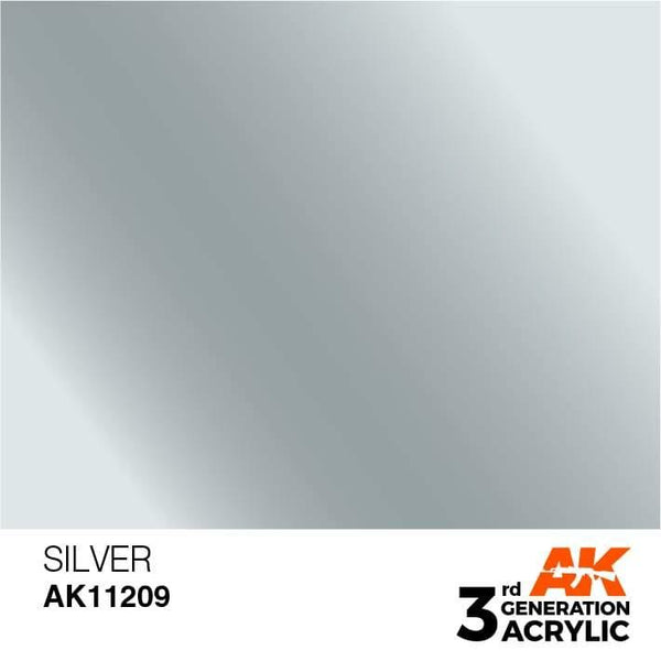 AK Interactive 3rd Gen Silver 17ml - Hobby Heaven
