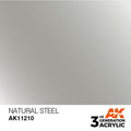 AK Interactive 3rd Gen Natural Steel 17ml - Hobby Heaven