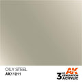 AK Interactive 3rd Gen Oily Steel 17ml - Hobby Heaven