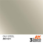 AK Interactive 3rd Gen Oily Steel 17ml - Hobby Heaven