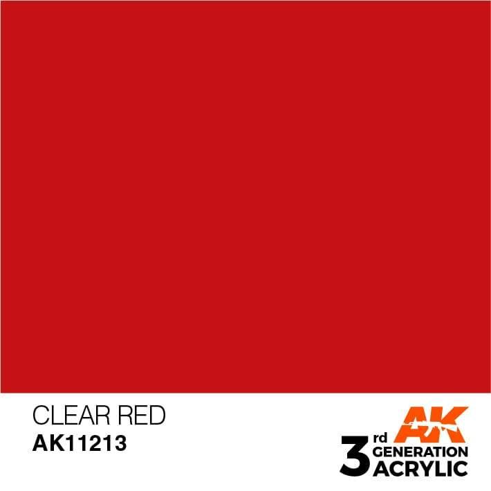 AK Interactive 3rd Gen Clear Red 17ml - Hobby Heaven