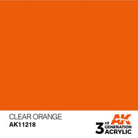 AK Interactive 3rd Gen Clear Orange 17ml - Hobby Heaven
