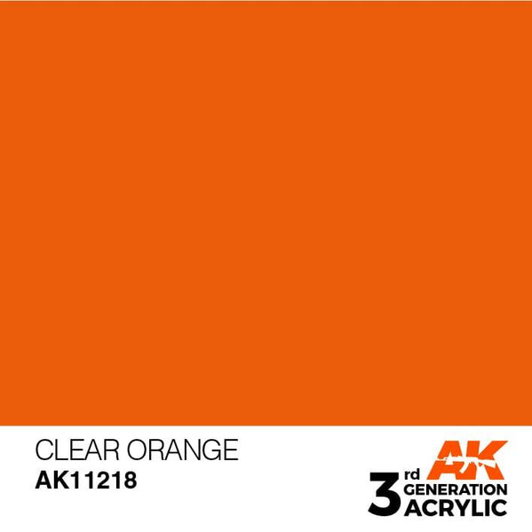 AK Interactive 3rd Gen Clear Orange 17ml - Hobby Heaven