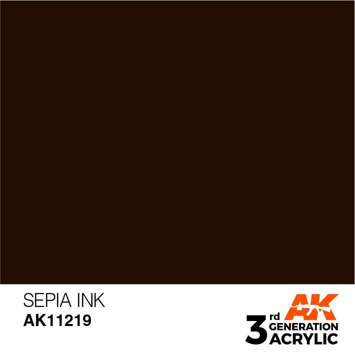 AK Interactive 3rd Gen Sepia INK 17ml - Hobby Heaven