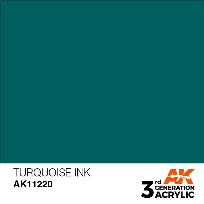 AK Interactive 3rd Gen Turquoise INK 17ml - Hobby Heaven