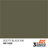 AK Interactive 3rd Gen Sooty Black INK 17ml - Hobby Heaven