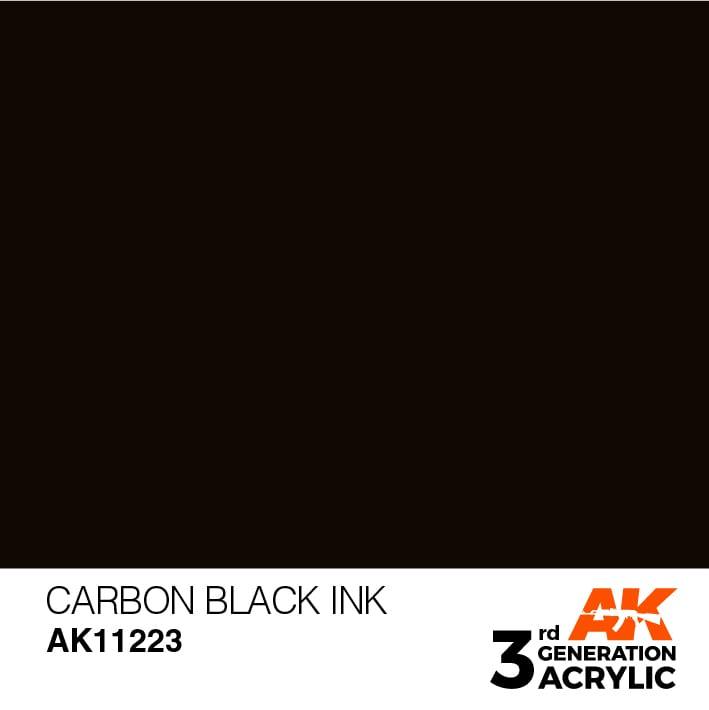 AK Interactive 3rd Gen Carbon Black INK 17ml - Hobby Heaven