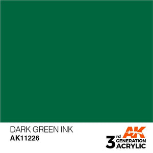 AK Interactive 3rd Gen Dark Green INK 17ml - Hobby Heaven
