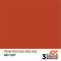 AK Interactive 3rd Gen Penetrating Red INK 17ml - Hobby Heaven
