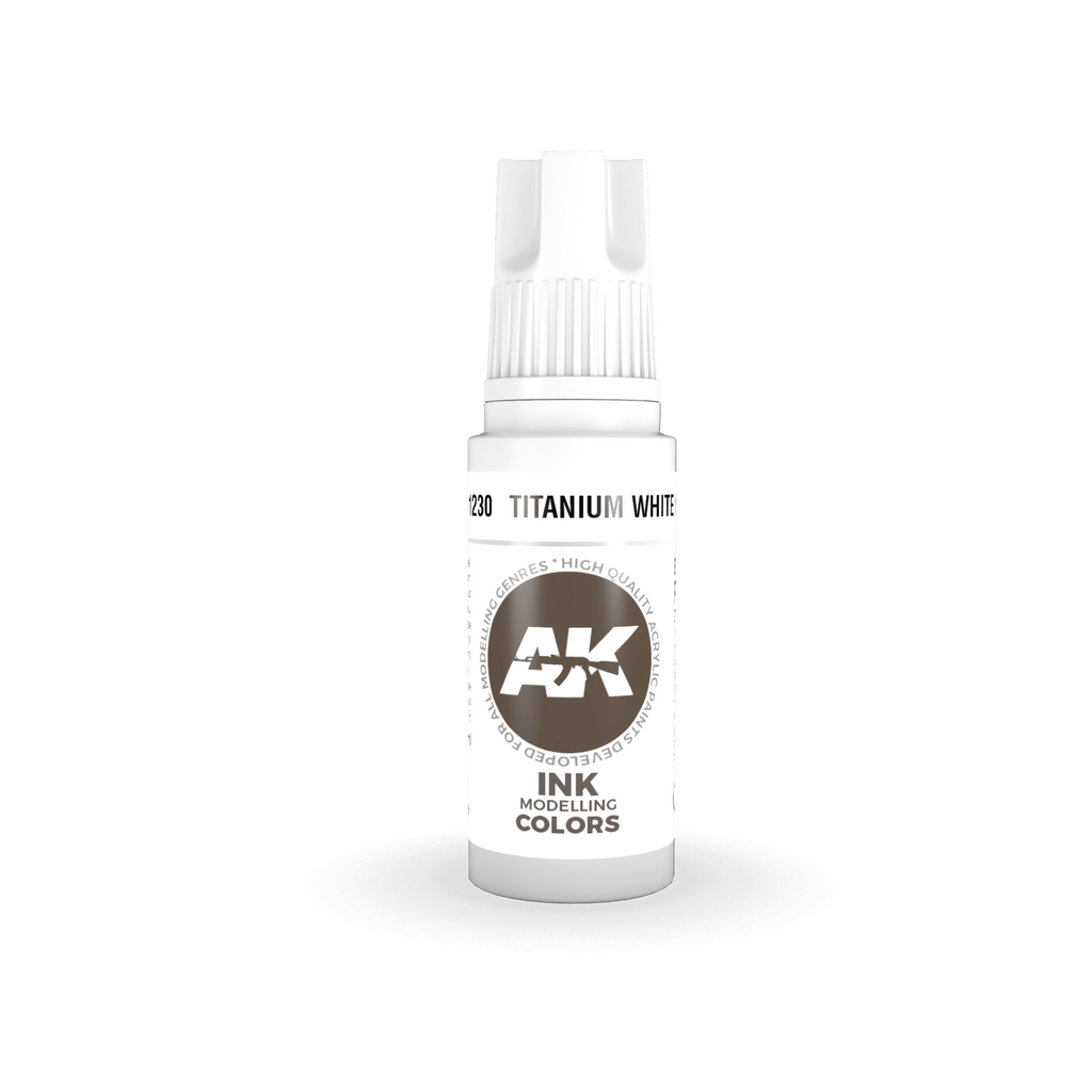AK Interactive 3rd Gen Titanium White INK 17ml - Hobby Heaven