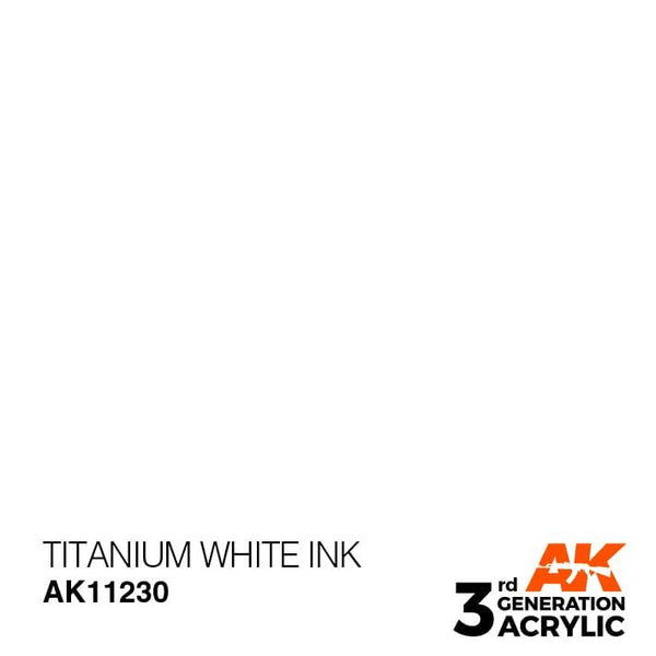 AK Interactive 3rd Gen Titanium White INK 17ml - Hobby Heaven