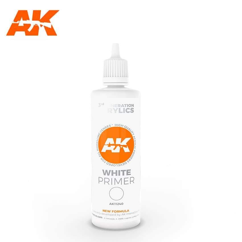 AK Interactive White Primer 100ml - Hobby Heaven