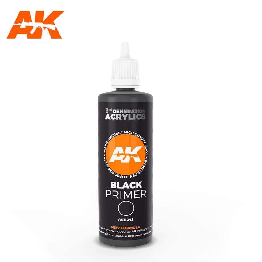 AK Interactive Black Primer 100ml - Hobby Heaven