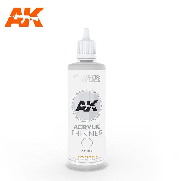 AK Interactive Acrylic Thinner 100ml 3rd Gen AK11500 - Hobby Heaven