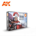 AK Interactive Non Metallic Metal Steel Paints Set - Hobby Heaven