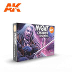 AK Interactive Night Creatures Flesh Tone AK11602 box with six 17 ml 3GEN acrylic bottles