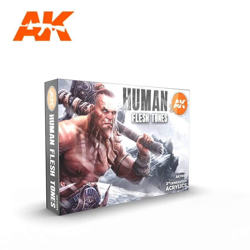 AK Interactive Human Flesh Tones Paints Set - Hobby Heaven