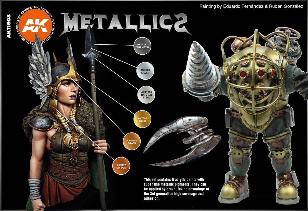 AK Interactive Metallics Paints Set - Hobby Heaven