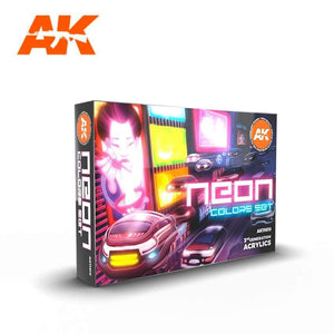 AK Interactive Neon Colors Paints Set - Hobby Heaven