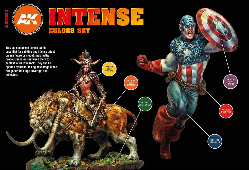 AK Interactive Intense Colors Paints Set - Hobby Heaven