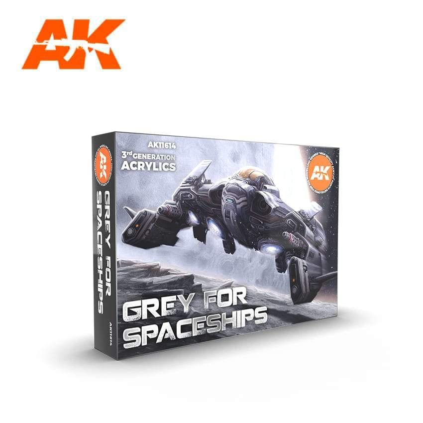 AK Interactive Grey Spaceships Paints Set - Hobby Heaven