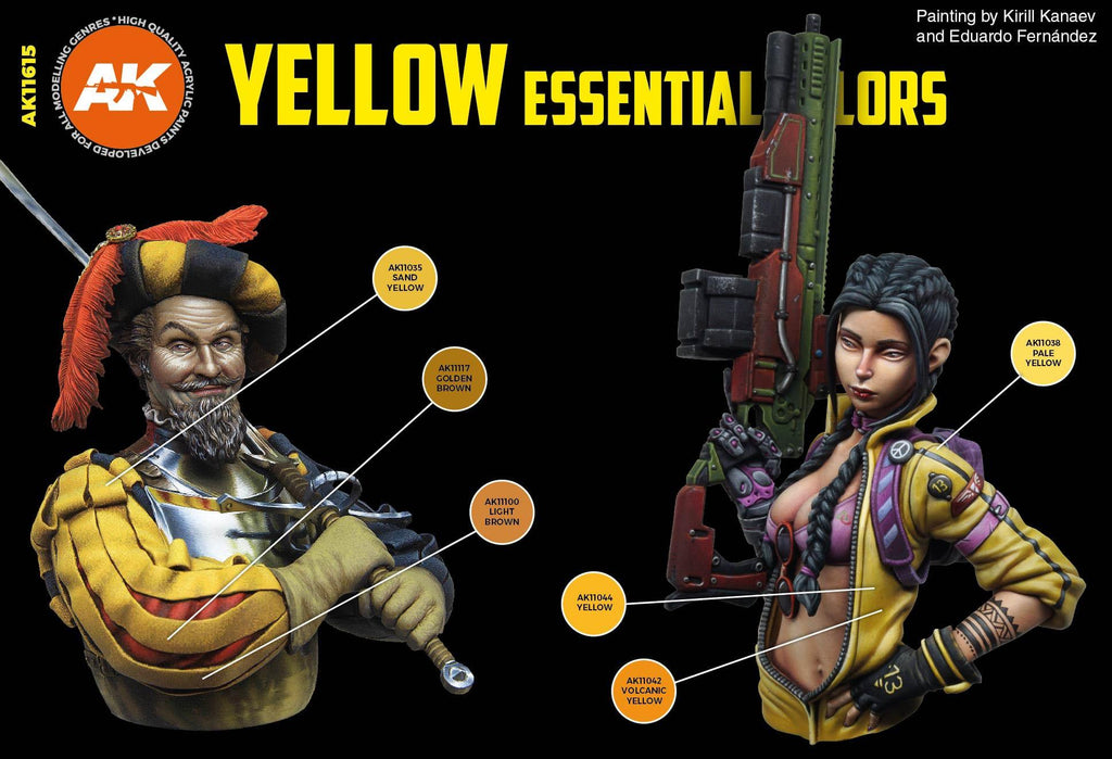 AK Interactive Yellow Uniform Colors Paints Set 3rd Gen - Hobby Heaven