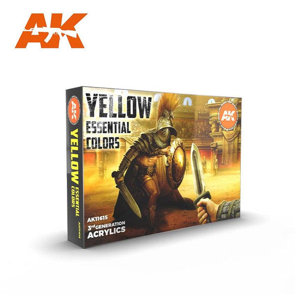 AK Interactive Yellow Uniform Colors Paints Set 3rd Gen - Hobby Heaven
