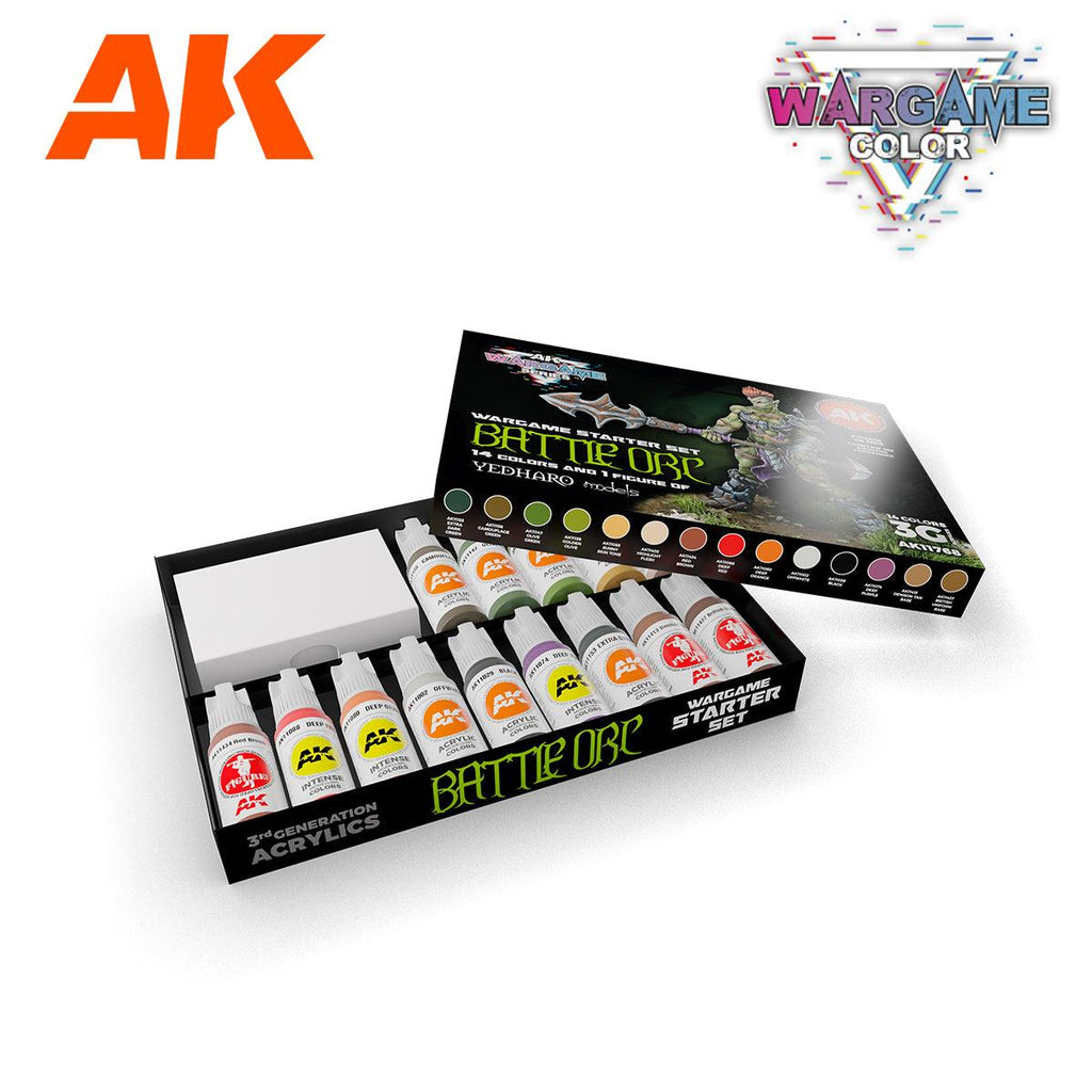 AK Interactive Battle Orc Wargame Starter Paints Set AK11768 - Hobby Heaven