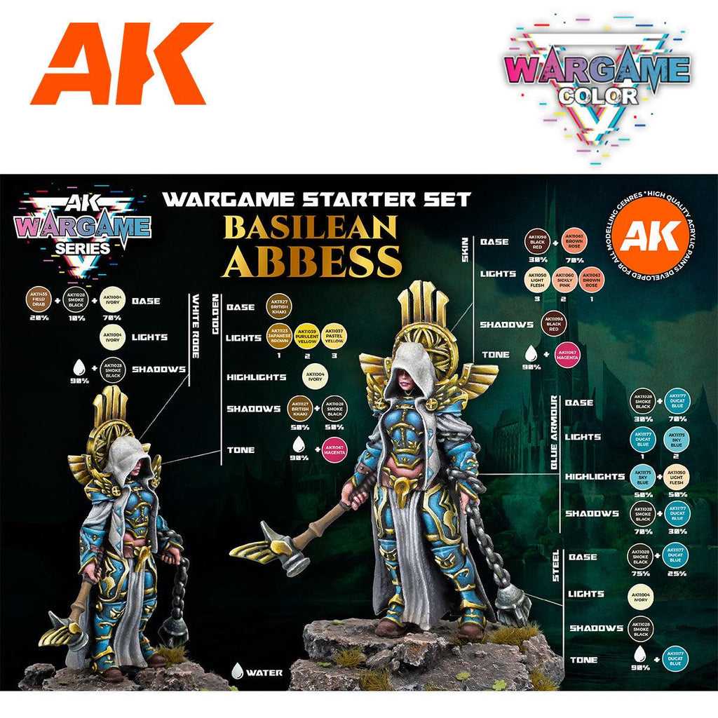 AK Interactive Basilean Abbess Wargame Starter Paints Set AK11770 - Hobby Heaven
