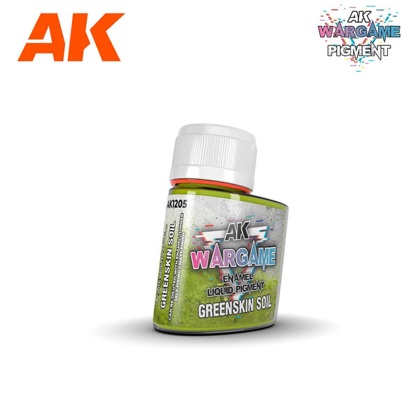 Ak Interactive 35ml Greenskin Soil Enamel Liquid Pigment Wargame Series AK1205 - Hobby Heaven