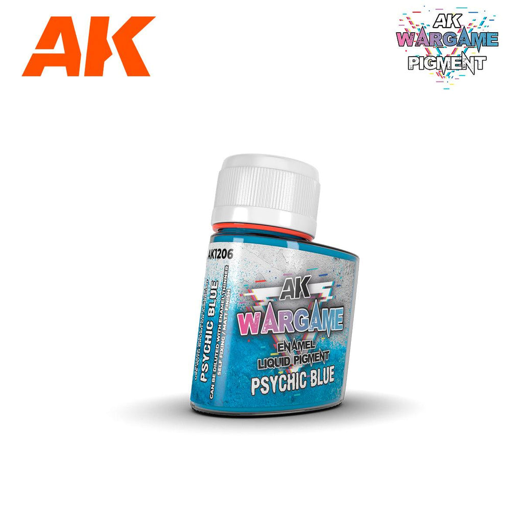 Ak Interactive 35ml Psychic Blue Enamel Liquid Pigment Wargame Series AK1206 - Hobby Heaven