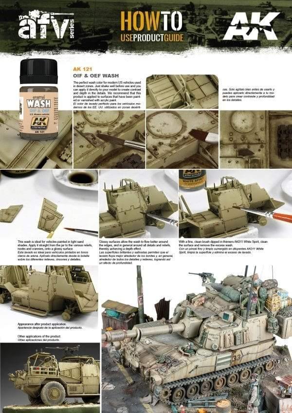 AK Interactive Oil and Oef US Vehicles Wash 35ml - Hobby Heaven